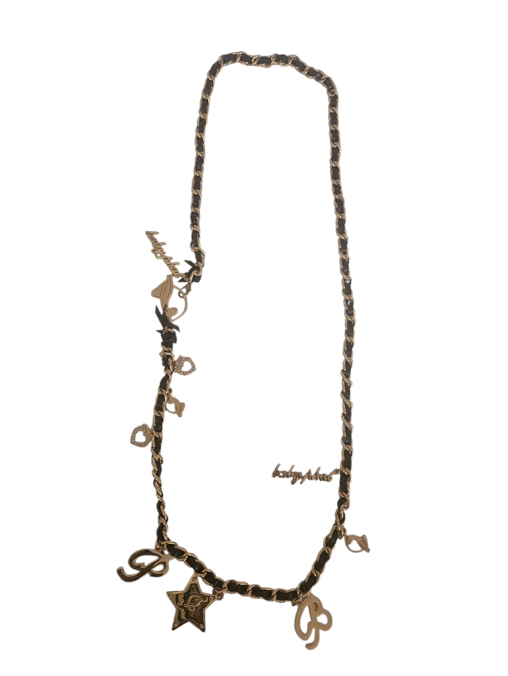 VINTAGE Baby Phat Y2K Gold Charm Chain Belt - McBling Aesthetic - Picture 7 of 13